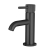 Verona Rivenza Fluted Matt Black Mini Basin Mixer Tap (inc Waste) | Thumbnail Image