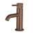Verona Rivenza Fluted Brushed Bronze Mini Basin Mixer Tap (inc Waste) | Thumbnail Image