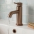 Verona Rivenza Fluted Brushed Bronze Mini Basin Mixer Tap (inc Waste) | Thumbnail Image