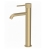 Verona Rivenza Fluted Brushed Brass Tall High Rise Basin Mixer Tap | Thumbnail Image