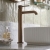 Verona Rivenza Fluted Brushed Bronze Tall High Rise Basin Mixer Tap | Thumbnail Image
