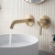 Verona RIvenza Brushed Brass Wall Mounted Basin Mixer Tap | Thumbnail Image