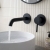 Verona Rivenza Matt Black Wall Mounted Basin Mixer Tap | Thumbnail Image