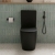 Verona Trevello Black Rimless Fully Back to Wall Close Coupled Toilet (inc Soft Close Seat) | Thumbnail Image