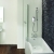Verona Tungstenite P-Shaped Shower Bath with Panel Curved Screen - Acrylic