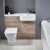 Royo Linea Combination Unit with Basin and Worktop 1000mm Wide RH - Oak
