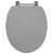 Verona Wooden Soft Close Toilet Seat with Chrome Fittings - Dust Grey
