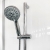 Vidalux Pure E Square Shower Cabin 800mm with Standard Electric Shower 9.5 KW - Black