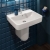 Villeroy & Boch Architectura Basin and Semi Pedestal 600mm Wide - 1 Tap Hole