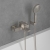 Villeroy & Boch Architectura Wall Mounted Square Bath Shower Mixer Tap - Brushed Nickel Matt