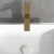 Villeroy & Boch Architectura Square Tall Basin Mixer Tap with Push Button Slotted Waste - Brushed Gold