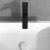 Villeroy & Boch Architectura Square Tall Basin Mixer Tap with Push Button Slotted Waste - Matt Black
