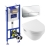 Villeroy & Boch Architectura Compact Wall Hung Toilet Bundle with ViPro 2.0 Frame and Chrome Flush Plate