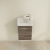 Villeroy & Boch Avento Wall Hung Vanity Unit RH with Basin 360mm Wide - Stone Oak with Chrome Handle | Thumbnail Image