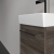 Villeroy & Boch Avento Wall Hung Vanity Unit RH with Basin 360mm Wide - Stone Oak with Chrome Handle | Thumbnail Image