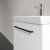 Villeroy & Boch Avento Wall Hung Vanity Unit LH with Basin 550mm Wide - Brilliant White with Black Handle | Thumbnail Image