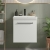 Villeroy & Boch Avento Wall Hung Vanity Unit LH with Basin 550mm Wide - Brilliant White with Black Handle | Thumbnail Image