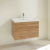 Villeroy & Boch Avento 2-Drawer Vanity Unit with Basin 800mm Wide - Oak Kansas with Chrome Handles | Thumbnail Image