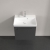 Villeroy & Boch Avento Wall Hung Vanity Unit LH with Basin 550mm Wide - Graphite with Chrome Handle
