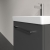 Villeroy & Boch Avento Wall Hung Vanity Unit LH with Basin 550mm Wide - Graphite with Chrome Handle
