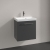 Villeroy & Boch Avento Wall Hung Vanity Unit LH with Basin 550mm Wide - Graphite with Chrome Handle