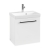 Villeroy & Boch Avento Wall Hung Vanity Unit LH with Basin 550mm Wide - Brilliant White with Black Handle | Thumbnail Image