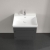 Villeroy & Boch Avento 2-Drawer Vanity Unit with Basin 600mm Wide - Graphite with Chrome Handles