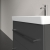 Villeroy & Boch Avento 2-Drawer Vanity Unit with Basin 600mm Wide - Graphite with Chrome Handles