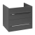 Villeroy & Boch Avento 2-Drawer Vanity Unit with Basin 600mm Wide - Graphite with Chrome Handles