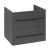 Villeroy & Boch Avento 2-Drawer Vanity Unit with Basin 600mm Wide - Graphite with Black Handles | Thumbnail Image