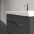 Villeroy & Boch Avento 2-Drawer Vanity Unit with Basin 800mm Wide - Graphite with Chrome Handles | Thumbnail Image