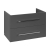 Villeroy & Boch Avento 2-Drawer Vanity Unit with Basin 800mm Wide - Graphite with Chrome Handles | Thumbnail Image