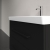 Villeroy & Boch Avento 2-Drawer Vanity Unit with Basin 800mm Wide - Volcano Black with Black Handles | Thumbnail Image