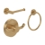 V&B Elements Tender Toilet Roll Holder, Towel Ring and Double Robe Hook - Brushed Gold