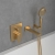 Villeroy & Boch Architectura Rectangular Concealed Shower Valve with Diverter Single Handle - Brushed Gold | Thumbnail Image