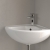 Villeroy & Boch O.novo Compact Corner Wall Hung Basin 415mm x 415mm - 1 Tap Hole