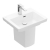 Villeroy & Boch Subway 3.0 Basin and Semi Pedestal 500mm Wide 1 Tap Hole - White Alpin | Thumbnail Image