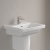 Villeroy & Boch Subway 3.0 Basin and Semi Pedestal 550mm Wide 1 Tap Hole - White Alpin | Thumbnail Image