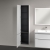 Villeroy & Boch Subway 3.0 Left Handed Wall Hung 2-Door Tall Unit 400mm Wide - Brilliant White with Glossy Aluminium Handle