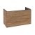 Villeroy & Boch Subway 3.0 Wall Hung 2-Drawer Vanity Unit with Basin 1000mm Wide - Oak Kansas with Glossy Aluminium Handle