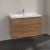 Villeroy & Boch Subway 3.0 Wall Hung 2-Drawer Vanity Unit with Basin 1000mm Wide - Oak Kansas with Glossy Aluminium Handle