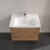 Villeroy & Boch Subway 3.0 Wall Hung 2-Drawer Vanity Unit with Basin 800mm Wide - Oak Kansas with Glossy Aluminium Handle | Thumbnail Image