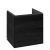 Villeroy & Boch Subway 3.0 Wall Hung 2-Drawer Vanity Unit with Basin 600mm Wide - Black Oak with Volcano Black Handle | Thumbnail Image
