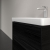 Villeroy & Boch Subway 3.0 Wall Hung 2-Drawer Vanity Unit with Basin 600mm Wide - Black Oak with Volcano Black Handle | Thumbnail Image