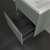 Villeroy & Boch Subway 3.0 Wall Hung 2-Drawer Vanity Unit with Basin 600mm Wide - Soft Green with Monochrome Handle