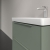 Villeroy & Boch Subway 3.0 Wall Hung 2-Drawer Vanity Unit with Basin 600mm Wide - Soft Green with Monochrome Handle