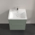 Villeroy & Boch Subway 3.0 Wall Hung 2-Drawer Vanity Unit with Basin 600mm Wide - Soft Green with Monochrome Handle