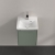 Villeroy & Boch Subway 3.0 Wall Hung 1-Door Vanity Unit with Basin 370mm Wide - Soft Green with Monochrome Handle | Thumbnail Image