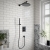 Villeroy & Boch Universal Dual Concealed Mixer Shower with Shower Handset and Round Fixed Head - Matt Black | Thumbnail Image