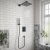 Villeroy & Boch Universal Dual Concealed Mixer Shower with Shower Handset and Square Fixed Head - Matt Black | Thumbnail Image